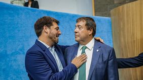 El gobernador de Río Negro, Alberto Weretilneck, y el intendente de Cipolletti Rodrigo Buteler.