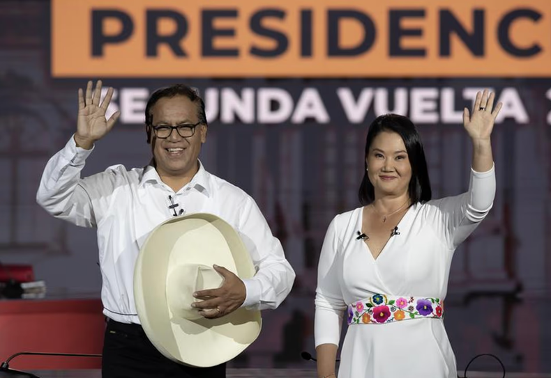 Roberto Sánchez y Keiko Fujimori, o izquierda y ultraderecha: protagonistas del ballottage presidencial en Perú.