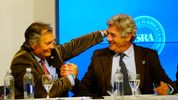 Marcos Pereda y Nicolás Pino totalmente enfrentados en la Sociedad Rural Argentina.&nbsp;