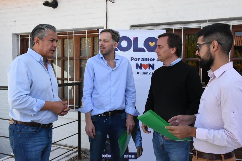 Figueroa y Juan Peláez, el candidato en la capital neuquina.