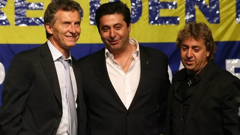 Horacio Paolini junto a Mauricio Macri y Daniel Angelici.
