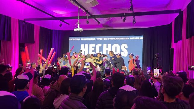 Los Passaglia festejan en el bunker de Hechos el resultado en la Segunda sección electoral