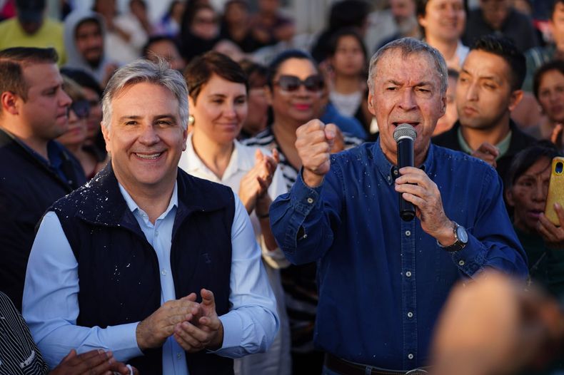 Martín Llaryora y Juan Schiaretti, referentes e impulsores de Provincias Unidas, por Córdoba.&nbsp;