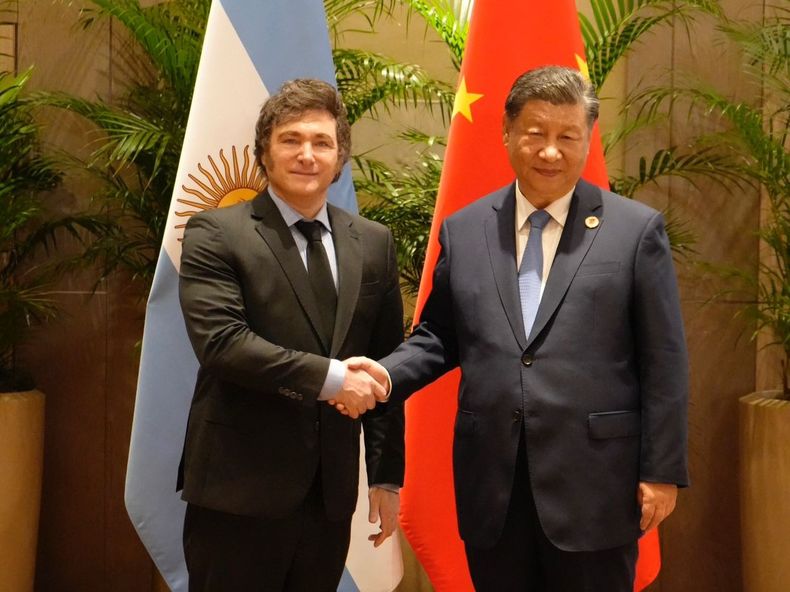 Javier Milei y Xi Jinping