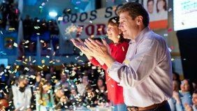 Gustavo Melella y Mónica Urquiza, la fórmula reelecta en Tierra del Fuego.&nbsp;