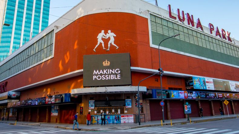 El mítico estadio Luna Park, ubicado en el corazón de la Ciudad de Buenos Aires