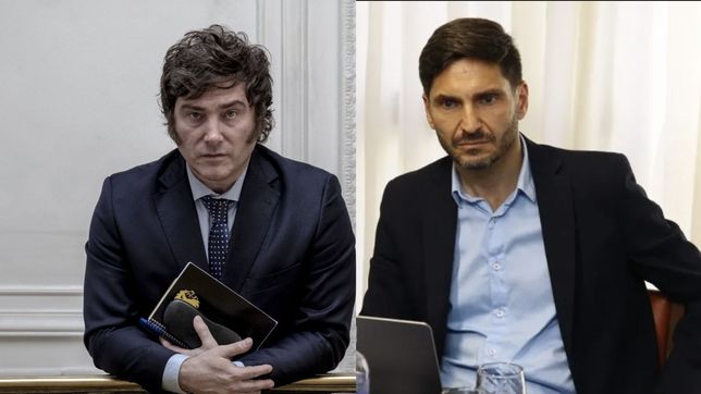 El presidente Javier Milei y el gobernador Maximiliano Pullaro.