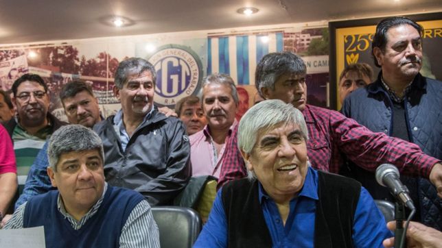 moyano ratifico para el jueves el paro de camioneros y urge a la cgt