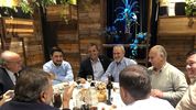 Massa en la cena de su desembarco en Córdoba: FOTO: @ArzaFacu