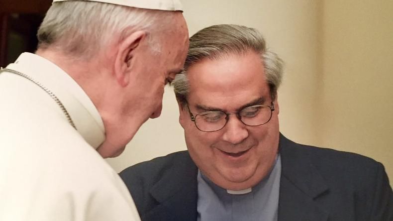 Ángel Rossi y el papa Francisco. 