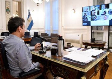 Massa define la agenda de la primera sesión en cuarentena