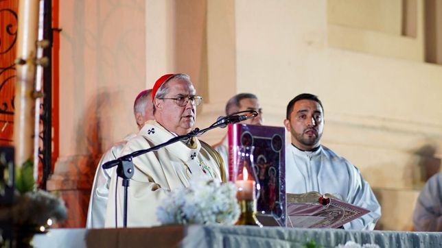 El arzobispo de Córdoba, Ángel Rossi, en la misa por la muerte del papa Francisco