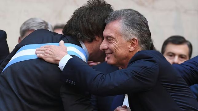 Javier Milei y Mauricio Macri.