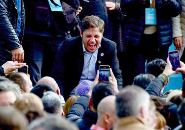 Axel Kicillof, en el acto en la Quinta de San Vicente.