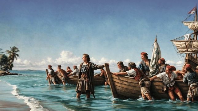 Para el gobierno, la llegada de Colón a América fue el inicio de un proceso de civilización, orden y progreso Para el gobierno, la llegada de Colón a América fue el inicio de un proceso de civilización, orden y progreso