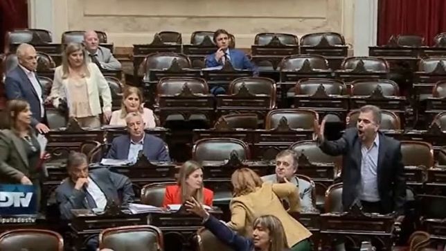 el fdt y jxc se trenzaron a los gritos en diputados y se levanto la sesion