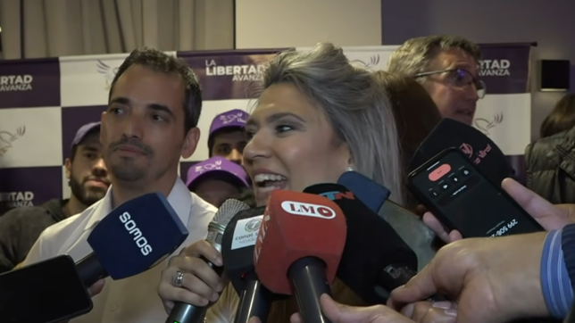 Nadia Márquez brindó una conferencia de prensa tras la contundente victoria de La Libertad Avanza en Neuquén.