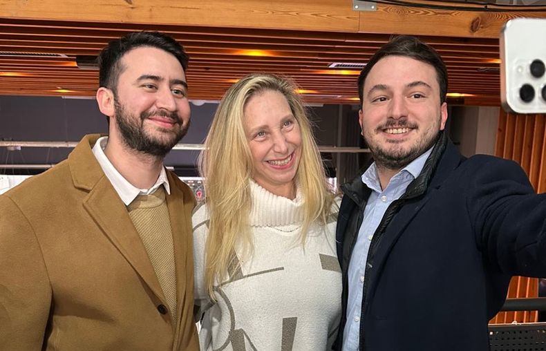 Nahuel Sotelo, Karina Milei y Agustín Romo