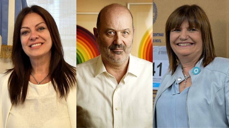 Sandra Pettovello, Federico Sturzenneger y Patricia Bullrich.&nbsp;