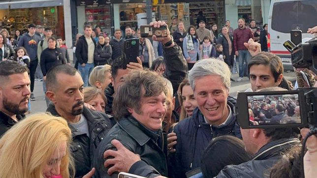 Javier Milei, en una de sus visitas de campaña a Entre Ríos.