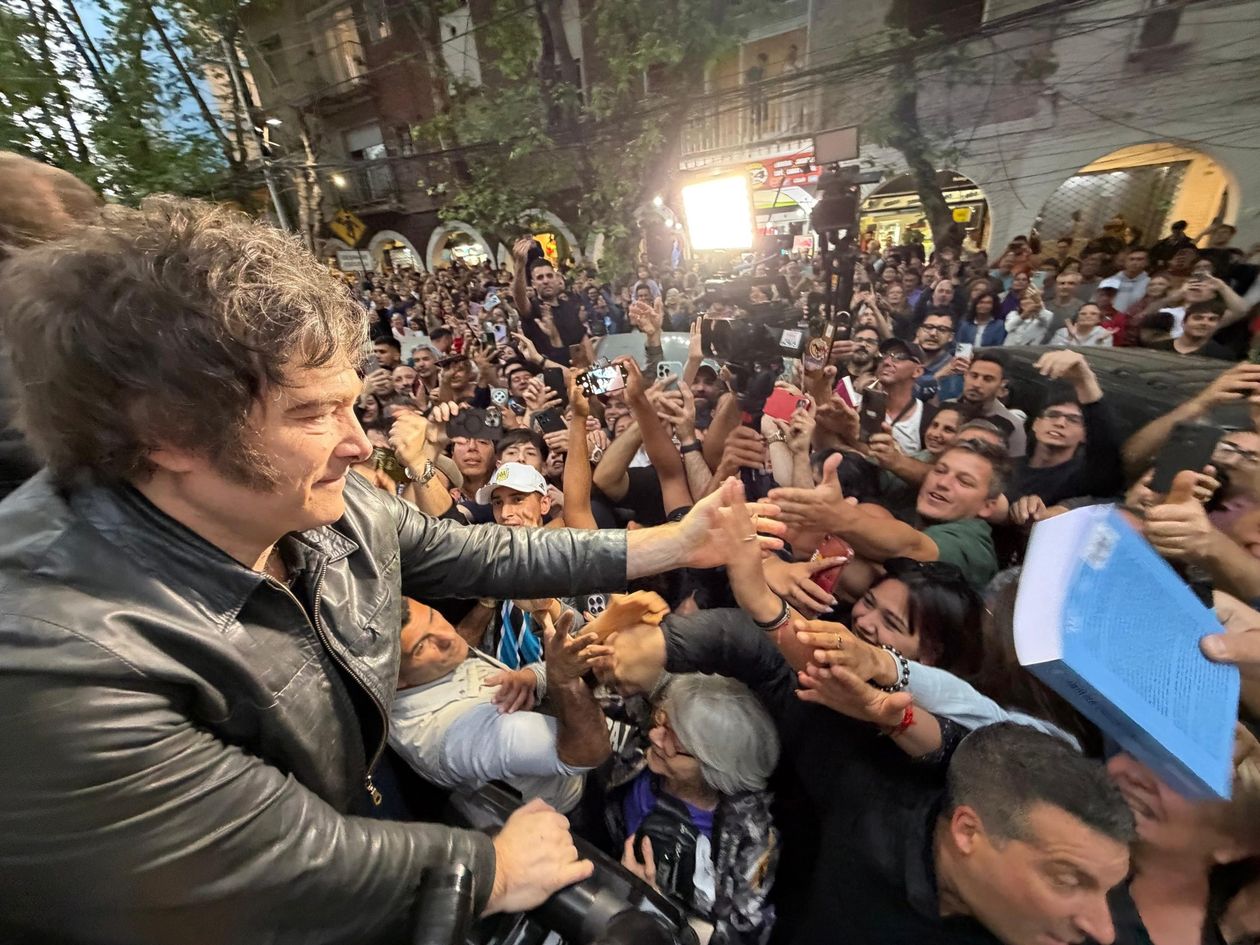 Javier Milei, al frente de la&nbsp; campaña de La Libertad Avanza en PBA.