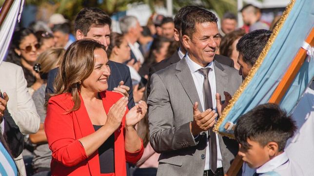 Myrian Prunotto y el intendente de Juárez Celman, Fabián Reschia