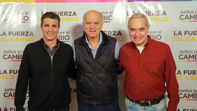Juan Pablo Allan, Néstor Grindetti y Marcelo Romero