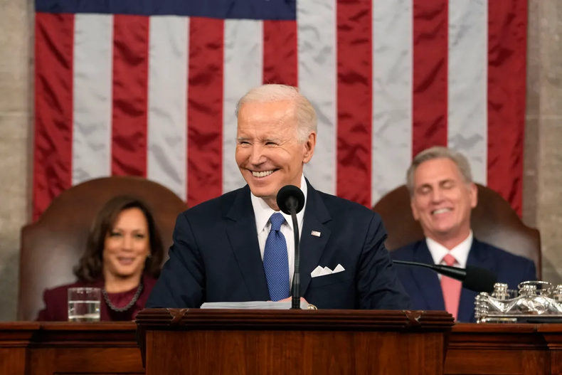 Joe Biden habla ante el Congreso estadounidense.&nbsp;