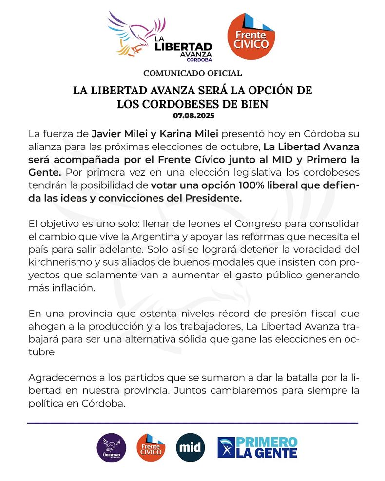 Gabriel Bornoroni prometió una lista 100% liberal Gabriel Bornoroni prometió una lista 100% liberal