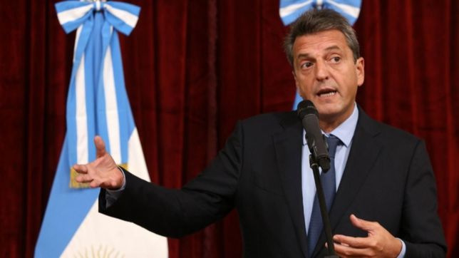 el presidente massa gano el centro de la pantalla