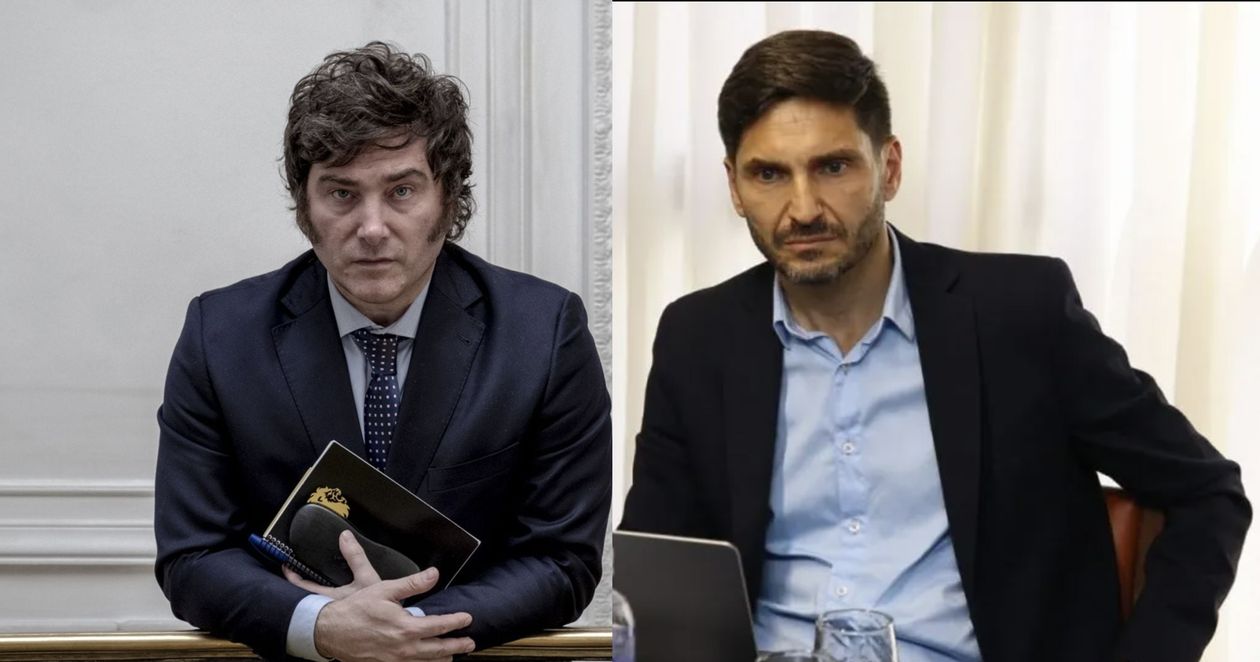 El presidente Javier Milei y el gobernador Maximiliano Pullaro.