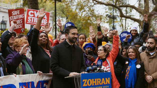 Zohran Mamdani en campaña.