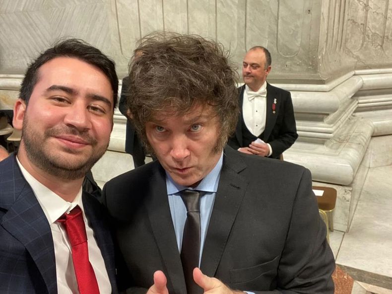 Nahuel Sotelo y Javier Milei.