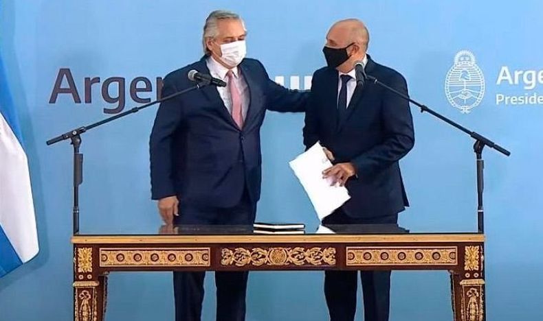Alberto Fernández y Alexis Guerrera