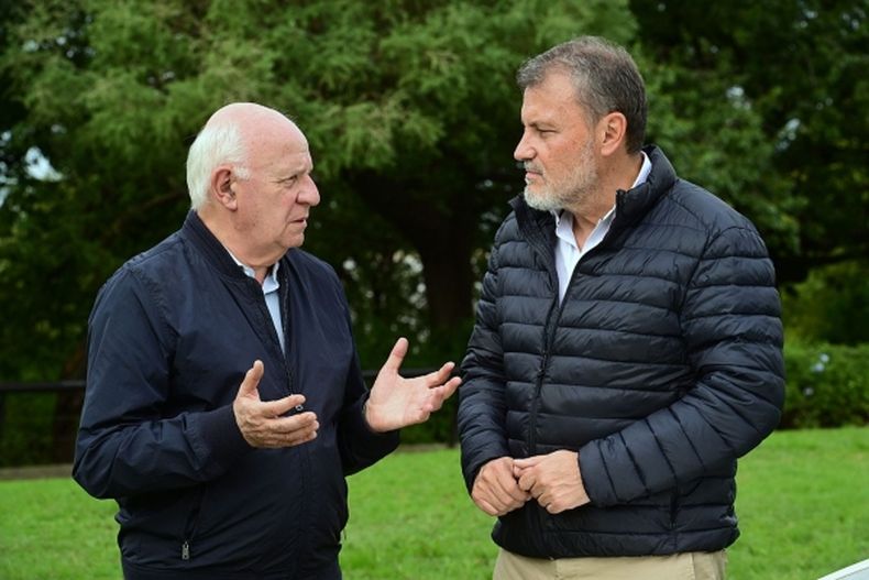 Miguel Tessandori y su principal operador, Agapito Blanco.