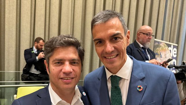 Axel Kicillof y Pedro Sánchez.&nbsp;