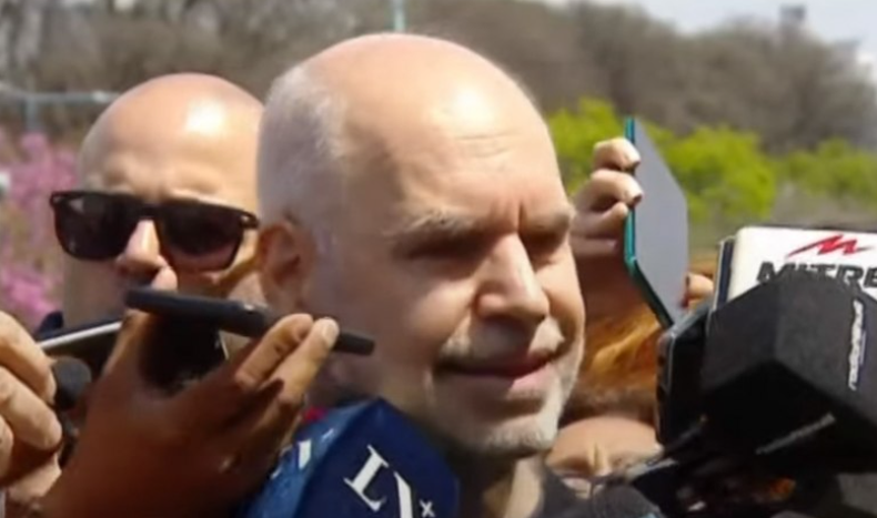 Horacio Rodríguez Larreta habla con la prensa tras votar Horacio Rodríguez Larreta habla con la prensa tras votar