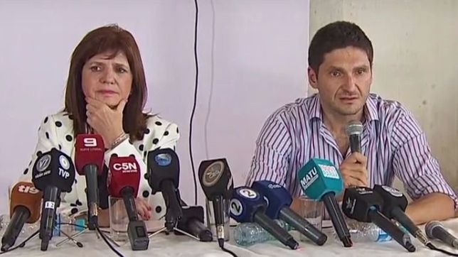 Patricia Bullrich y Maximiliano Pullaro en su último encuentro en Santa Fe.