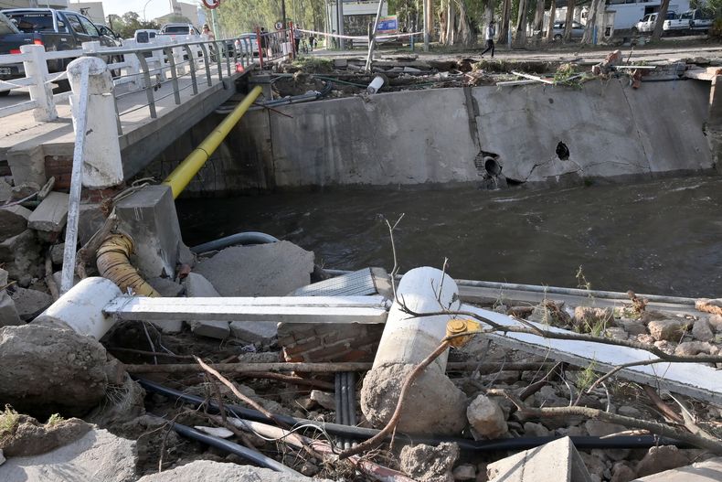 Bahía Blanca tras el temporal que causó inundaciones.