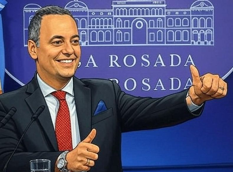 Manuel Adorni (imagen generada por IA).