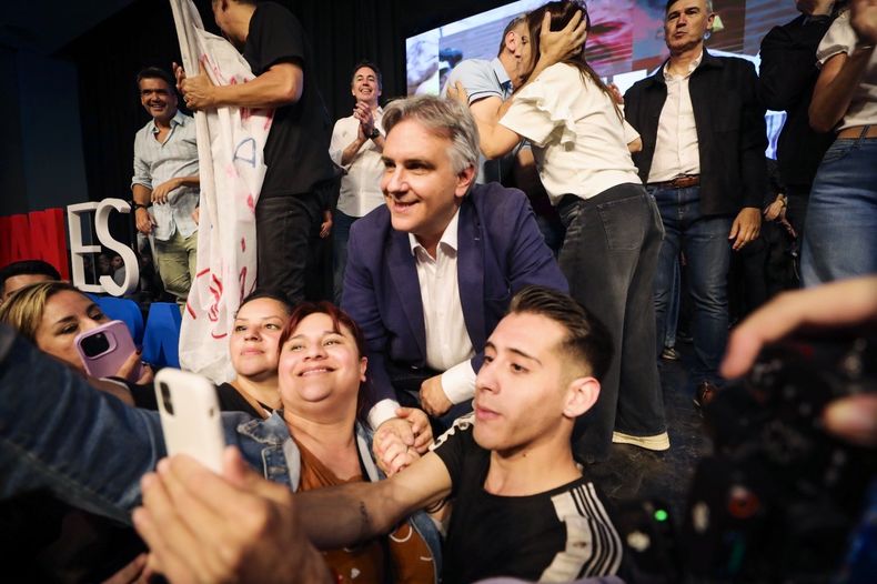 Martín Llaryora, en el búnker de Provincias Unidas&nbsp;