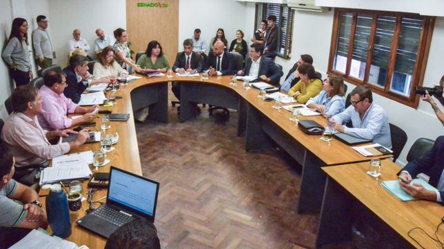 Plenario de comisiones en el Senado de Entre Ríos, donde comenzó a tratarse la creación de la nueva obra social para los estatales que propone Rogelio Frigerio. 