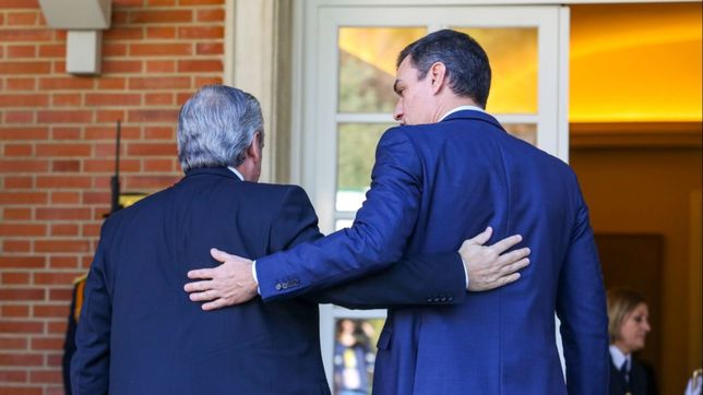 pedro sanchez le da a fernandez un puente a la ue y alianza ante un mundo hostil