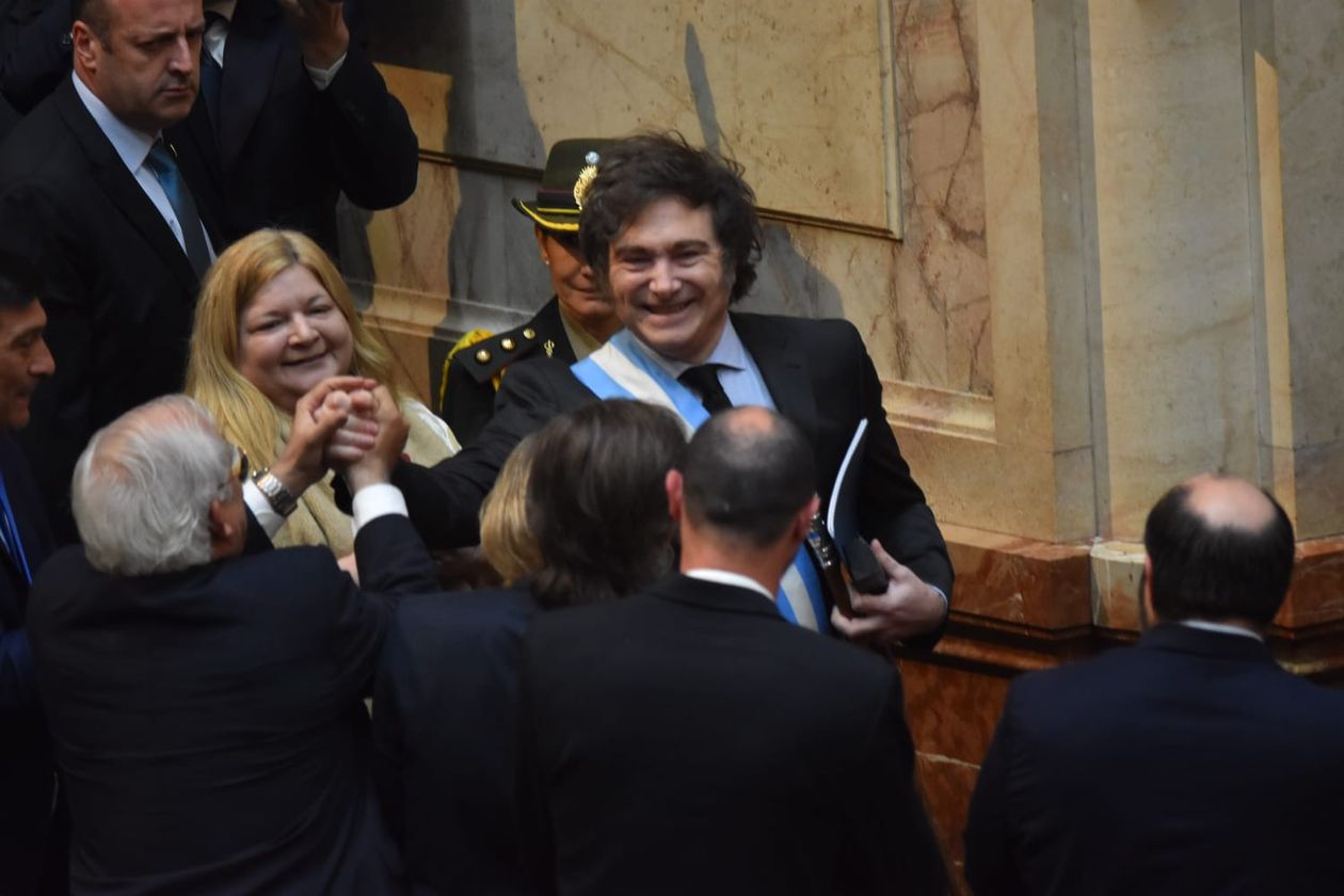 Javier Milei presenta el Presupuesto en el Congreso.