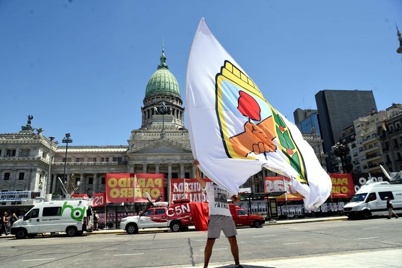 Marcha de la CGT contra la reforma laboral