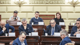 El intendente de Rosario, Pablo Javkin, y el de Santa Fe, Juan Pablo Poletti, en la Legislatura. Unidos alineado con la iniciativa. El intendente de Rosario, Pablo Javkin, y el de Santa Fe, Juan Pablo Poletti, en la Legislatura. Unidos alineado con la iniciativa.