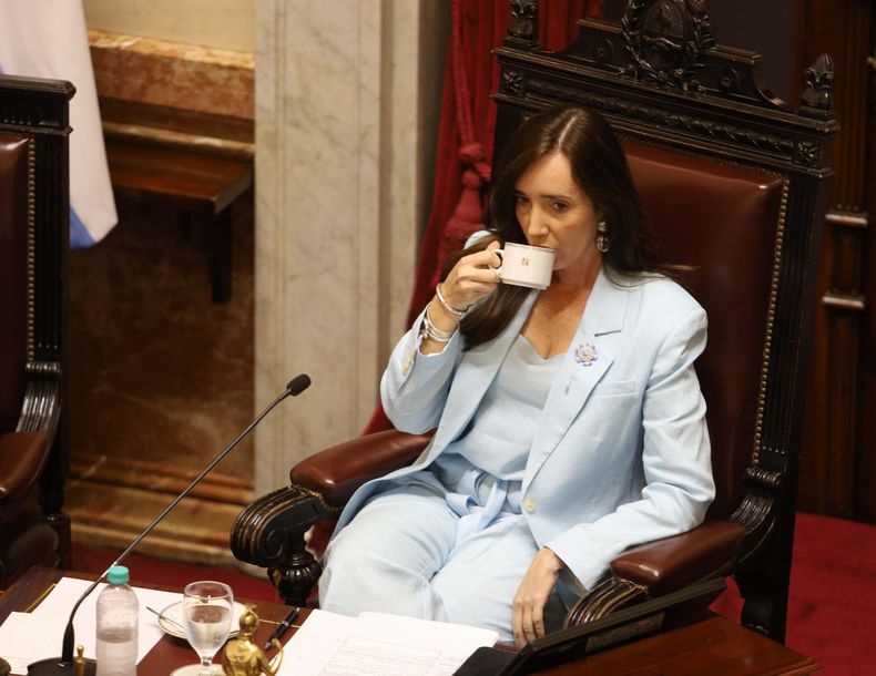 Victoria Villarruel en el Senado.