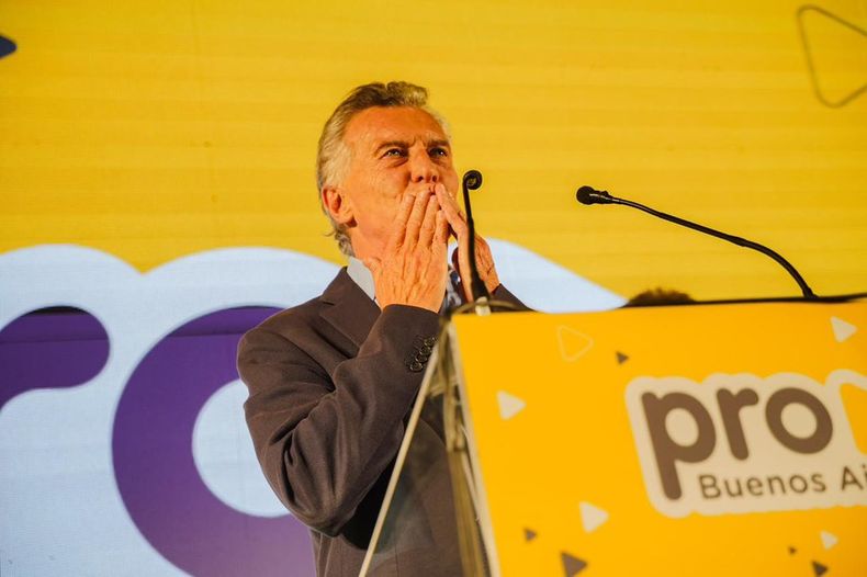 Mauricio Macri en el acto del PRO, en Vicente López. 