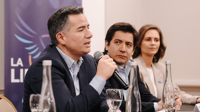 Gabriel Bornoroni, Gonzalo Roca y Laura Soldano, referentes de LLA en Córdoba.