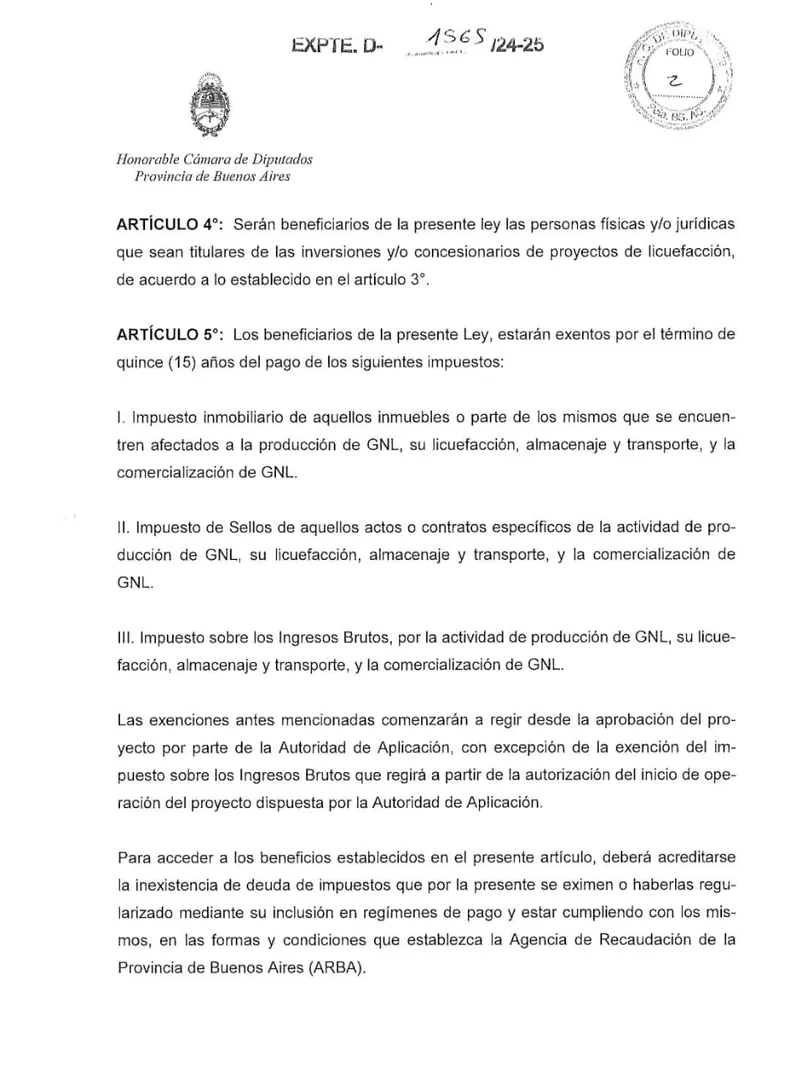 El proyecto que el PRO presentó en la Legislatura bonaerense.